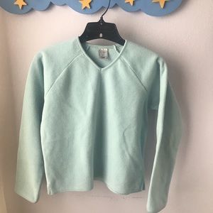 light blue fleece pullover
